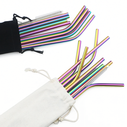 Toastifi Stainless Steel Straws (8 Pcs + 2 Stir Sticks)